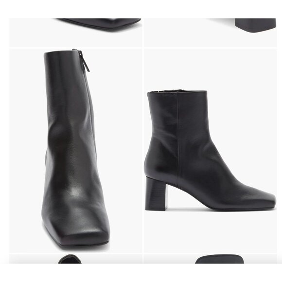 & OTHER STORIES Odette Square Toe Boot Black Womens Size 5 - Picture 2 of 10